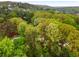 Scenic aerial view showcasing the home's private setting, surrounded by mature trees and beautiful landscape at 3450 Brookhill Cir, Marietta, GA 30062