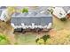 Aerial view of the property featuring townhome, backyard and decks at 5213 Pinnacle Point Ct, Norcross, GA 30071