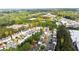 An aerial view of a neighborhood featuring townhomes nestled amidst lush trees and close to highway access and local amenities at 5213 Pinnacle Point Ct, Norcross, GA 30071