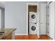 Conveniently located laundry closet with stacked washer and dryer unit at 711 Cosmopolitan Ne Dr # 213, Atlanta, GA 30324