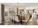Formal dining room features elegant chandelier and seating for six, open to other rooms at 1129 Cordia Nw Ave, Atlanta, GA 30318
