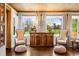Cozy sitting area with a view of the lush yard at 3018 Bradshaw Club Dr, Woodstock, GA 30188