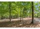 Landscaped green space with mature trees create a park-like environment at 705 Abbington River Ln, Atlanta, GA 30339