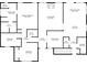 Detailed floor plan of the home, highlighting the layout of rooms including bedrooms, living room, and kitchen at 896 Winn Rd, Douglasville, GA 30134