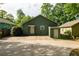 Spacious backyard with a detached garage and well-maintained green exterior at 1412 Woodbine Se Ave, Atlanta, GA 30317