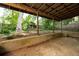 View of the covered porch with a concrete floor and view of the backyard and fence at 1594 Lincoln Se Ave, Atlanta, GA 30317