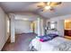 Spacious bedroom with decorative pillars and open floor plan at 2325 Thackery Rd, Snellville, GA 30078