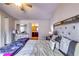 Spacious bedroom with a ceiling fan and mirrored dresser at 2325 Thackery Rd, Snellville, GA 30078