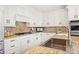 Stylish kitchen with white cabinetry, granite counters, stainless steel appliances, and stone backsplash at 2839 Echols Rd, Cumming, GA 30041