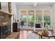Comfortable living room with fireplace and great natural light overlooking the backyard at 2839 Echols Rd, Cumming, GA 30041