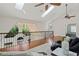 Bright loft area featuring hardwood floors, skylights and a view to the living area below at 2839 Echols Rd, Cumming, GA 30041
