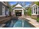 Beautiful backyard pool with charming gazebo, perfect for relaxing and entertaining at 645 Iroquois Ne Dr, Marietta, GA 30060