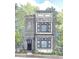 Detailed exterior rendering showcases a gray two-story home with elegant architectural details and landscaping at 11863 Serenbe Ln, Chattahoochee Hills, GA 30268