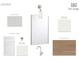 Powder bathroom design highlighting a quartz countertop, polished nickel faucet, and hardwood flooring at 11863 Serenbe Ln, Chattahoochee Hills, GA 30268