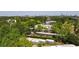 Aerial view showcasing a townhome community near a lush green area at 1152 Hampton Ne Way, Atlanta, GA 30324