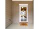 Front door with glass pane; 'welcome' door mat outside at 1307 Park Center Cir, Austell, GA 30168