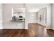 Bright and spacious open-concept living room featuring wood floors at 1307 Park Center Cir, Austell, GA 30168