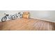 Spacious unfinished basement area with wood-look flooring at 24 Scarlett Oak Ne Dr, Cartersville, GA 30121