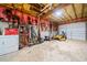 Oversized garage provides abundant storage for tools and lawn care equipment at 24 Scarlett Oak Ne Dr, Cartersville, GA 30121
