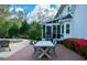 Brick patio featuring dining area with screened porch and landscaped yard at 4455 Sirrocco Sw Ln, Lilburn, GA 30047