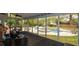 Relaxing screened porch with view of the pool and spa at 4455 Sirrocco Sw Ln, Lilburn, GA 30047