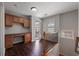 Comfortable home office featuring built-in desk, lots of cabinet space and access to a private balcony at 1016 Manchester Way # 43, Roswell, GA 30075