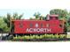 Historic Acworth caboose car with 'Acworth' displayed in large white letters at 4454 Kentland Dr, Acworth, GA 30101