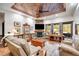Spacious living area features a stone fireplace and natural light at 575 W Wayside Rd, Carrollton, GA 30116