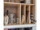 Wooden shelves inside a cabinet at 2444 Ballantrae Cir, Cumming, GA 30041