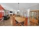 Charming dining room with hardwood floors, fireplace, and ample seating for Gathering gatherings at 35 Kestrel Circle, Covington, GA 30014