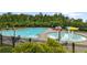 Resort-style community pool area featuring separate pools for adults and children surrounded by lounge chairs at 6655 Grove Meadows Ln, Cumming, GA 30028