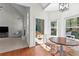 Breakfast nook featuring a view into the backyard and the living room at 116 Edgeview Ct, Dallas, GA 30157