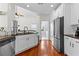 Kitchen with granite countertops, stainless steel appliances, and hardwood floors at 116 Edgeview Ct, Dallas, GA 30157