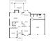 Detailed first-floor plan showcasing the kitchen, living room, dining room, and garage at 3335 Maple Terrace Dr, Suwanee, GA 30024