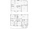 Detailed floor plan showcasing the layout of both floors, highlighting the spacious living areas, bedrooms, and bathrooms at 1070 Cureton Dr, Austell, GA 30106