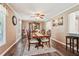 Elegant dining room with hardwood floors and traditional decor at 1522 Sprayberry Dr, Marietta, GA 30066