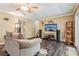 Cozy living room with modern flooring, natural light and stairs to second floor at 1522 Sprayberry Dr, Marietta, GA 30066