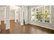 Spacious living room with hardwood floors, natural light and elegant trim at 439 Lake Point Trce, Canton, GA 30114