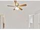 Bright bedroom featuring a ceiling fan and access to the bathroom and closet at 4420 Thorngate Ln, Acworth, GA 30101