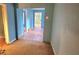 Hallway with blue walls and view to the outside at 1895 Thomasville Se Dr, Atlanta, GA 30315