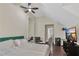 Bedroom with a king bed, TV, and a large mirror at 3405 River Ridge, Stockbridge, GA 30281