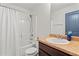 Bathroom boasts shower and bathtub combination at 1736 Brookside Lay Cir, Norcross, GA 30093