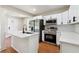 Modern kitchen featuring stainless steel appliances, an island, and white cabinetry at 2081 Verbena Nw St, Atlanta, GA 30314