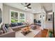 Cozy living room with a large window and hardwood floors at 2081 Verbena Nw St, Atlanta, GA 30314