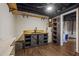 Finished basement features a rustic sink and sliding doors at 2210 Hamstead Ct, Suwanee, GA 30024