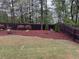 Landscaped backyard featuring a well maintained lawn, flower beds, and a wood fence at 3622 Foxtrot Nw Trl, Kennesaw, GA 30144