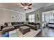 Inviting living room with hardwood floors, comfortable seating, and views of the backyard at 4007 Dunwoody Trce, Atlanta, GA 30338