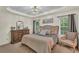 Spacious bedroom with a tray ceiling and neutral color palette at 4917 Baker Ridge Pl, Acworth, GA 30101