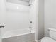 Bathroom featuring tub shower with white subway tile surround at 104 Marlow Dr, Woodstock, GA 30188