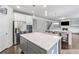 Open kitchen concept with stainless steel appliances and a large kitchen island at 104 Marlow Dr, Woodstock, GA 30188